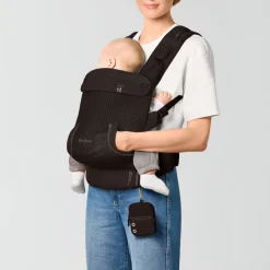 Porte bébé physiologique laya chocolate brown