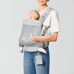 Porte bébé physiologique laya fog grey
