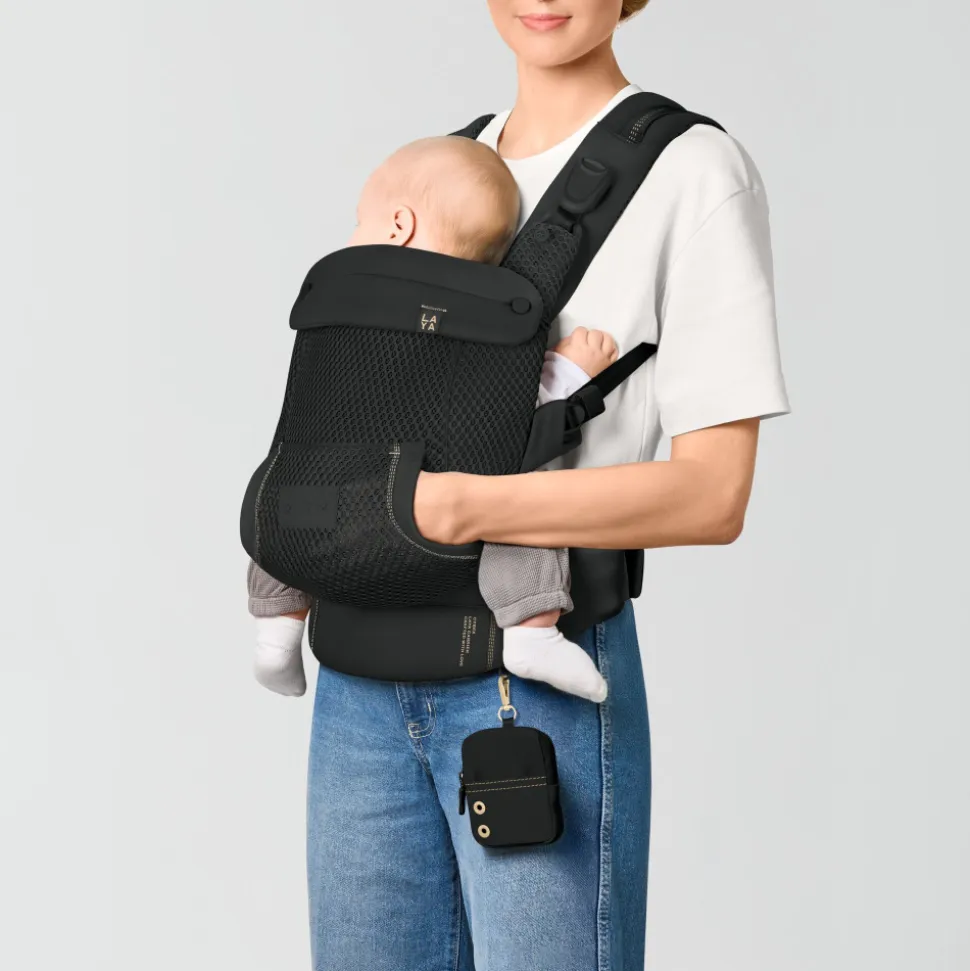 Porte bébé physiologique laya magic black