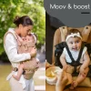 Porte bébé physiologique moov & boost beige noisette