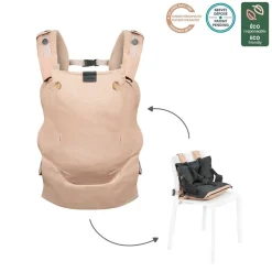Porte bébé physiologique moov & boost beige noisette