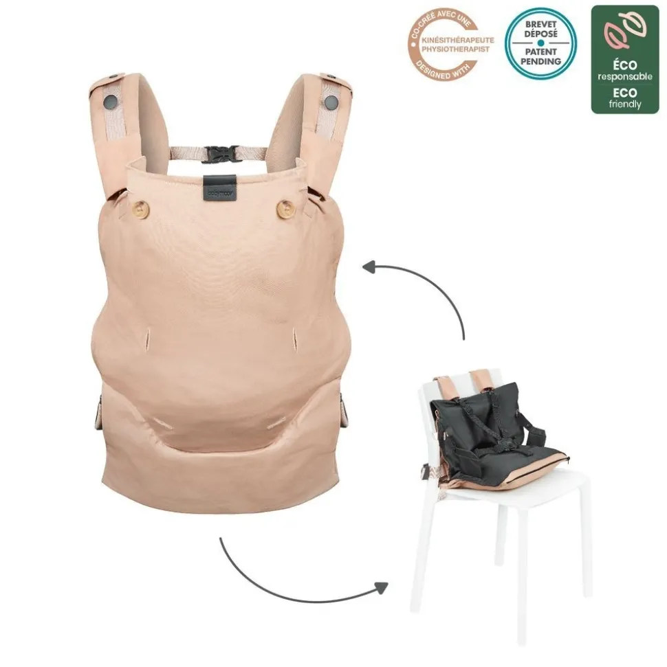 Porte bébé physiologique moov & boost beige noisette
