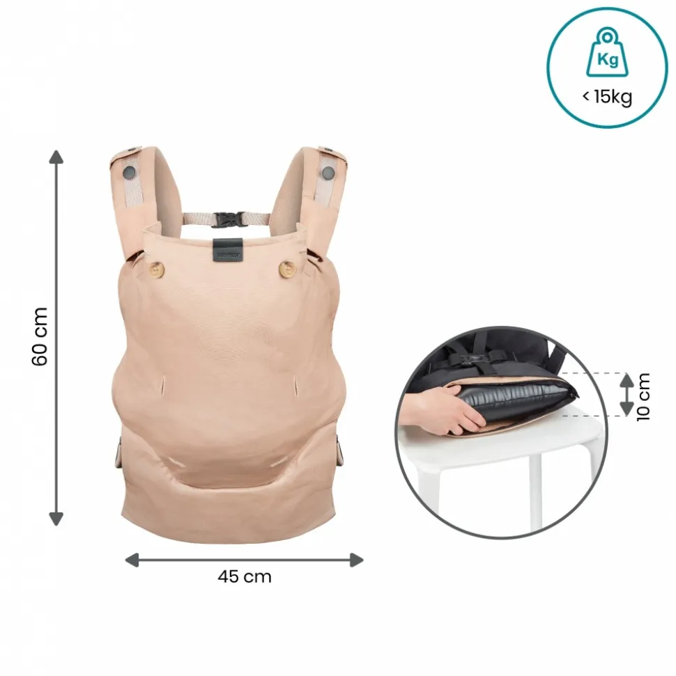 Porte bébé physiologique moov & boost beige noisette