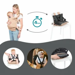 Porte bébé physiologique moov & boost beige noisette