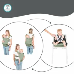 Porte bébé physiologique moov & boost vert sauge