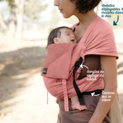 Porte bébé p'tit evo acajou