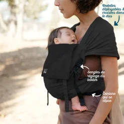Porte bébé p'tit evo noir