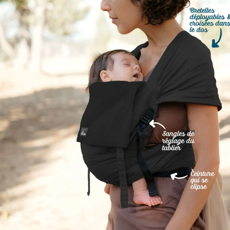 Porte bébé p'tit evo noir