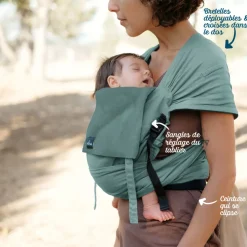 Porte bébé p'tit evo vert eucalyptus