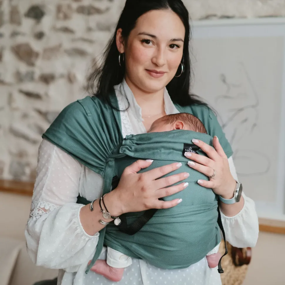 Porte bébé p'tit evo vert eucalyptus
