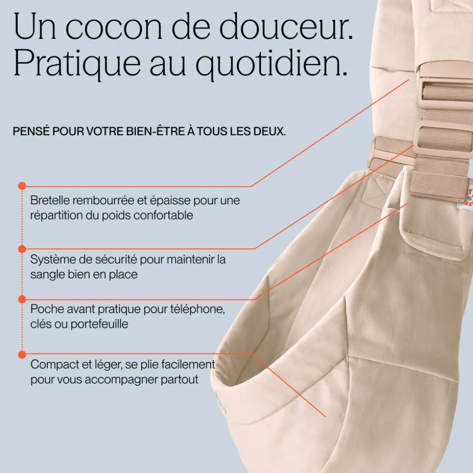 Porte bébé sling upsie camel