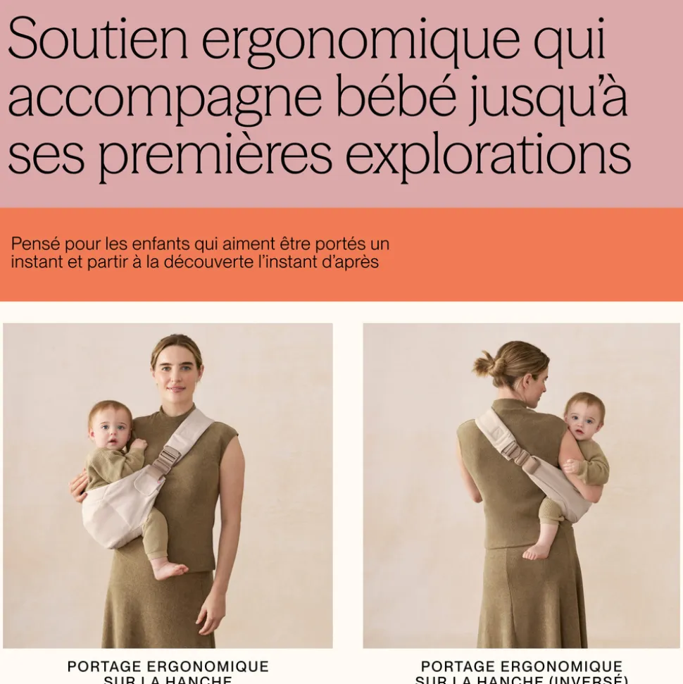 Porte bébé sling upsie onyx black
