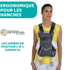 Porte-bébé ventral easyfit moon grey