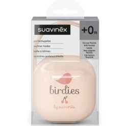 Porte sucette bébé birdies rose