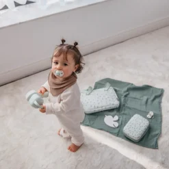Porte sucette bébé birdies vert