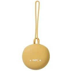 Porte sucettes en silicone moutarde