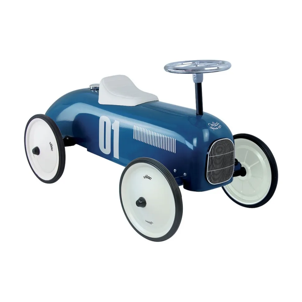 Porteur bébé voiture vintage bleu pétrole