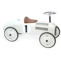 Porteur bébé voiture vintage blanc crème