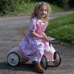 Porteur bébé voiture vintage rose tendre