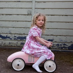 Porteur bébé voiture vintage rose tendre