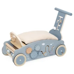 Porteur en bois 3 en 1 - bleu