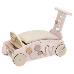 Porteur en bois 3 en 1 - rose