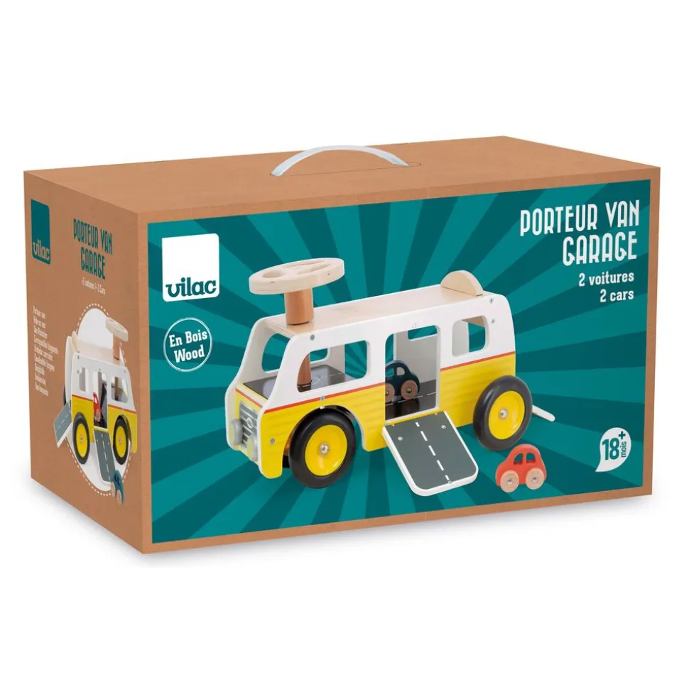 Porteur en bois 2 en 1 van / garage