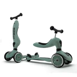 Porteur 2 en 1 évolutif en trottinette highwaykick 1 vert forest
