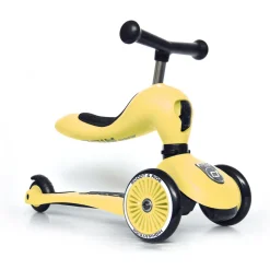 Porteur 2 en 1 évolutif en trottinette highwaykick 1 citron