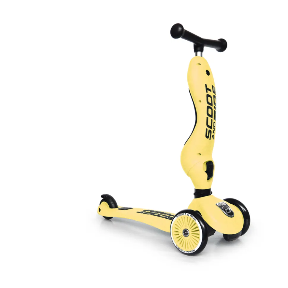 Porteur 2 en 1 évolutif en trottinette highwaykick 1 citron