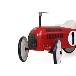 Porteur voiture vintage rouge et crème