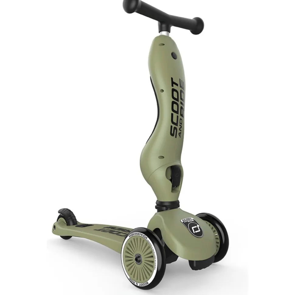 Porteur évolutif en trottinette highwaykick 1 olive