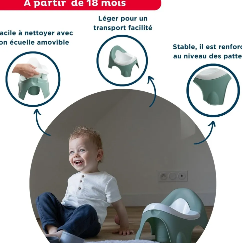 Pot d'apprentissage ideo vert sauge
