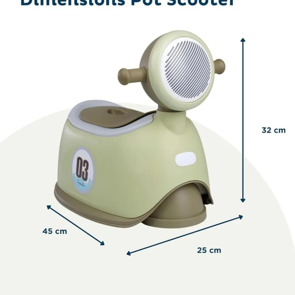 Pot enfant scooter vert olive