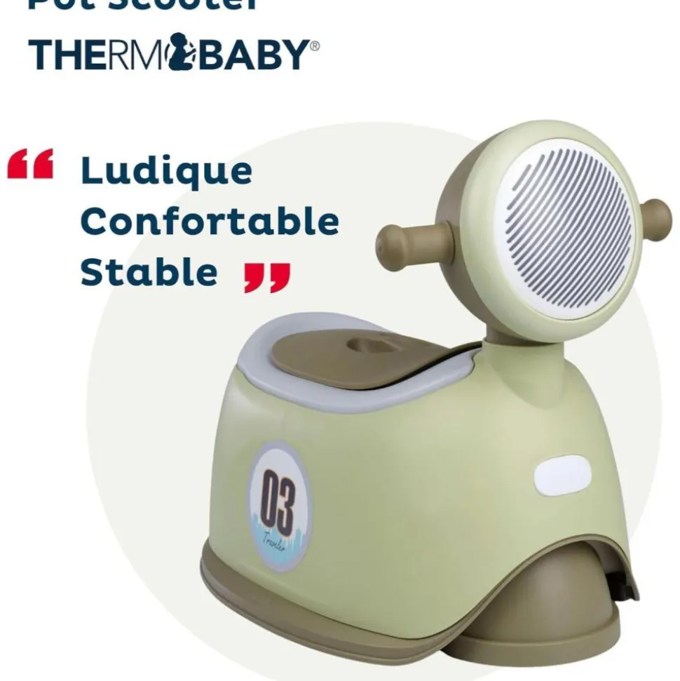 Pot enfant scooter vert olive