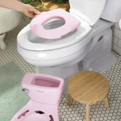 Pot 2-en-1 pour bébé avec réducteur, rose