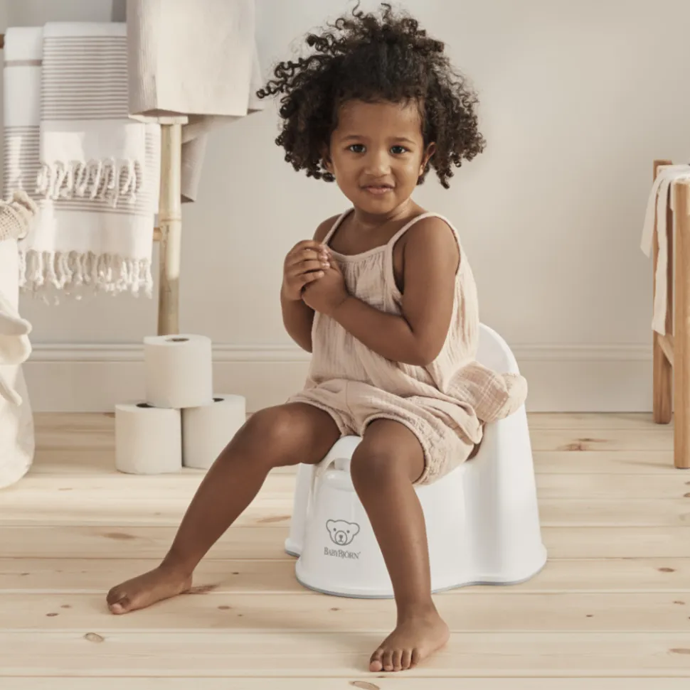Pot fauteuil blanc et gris