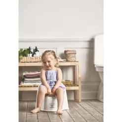 Pot fauteuil blanc et gris