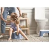 Pot fauteuil bleu profond et blanc