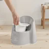 Pot fauteuil gris et blanc
