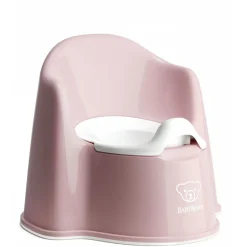 Pot fauteuil rose pastel et blanc