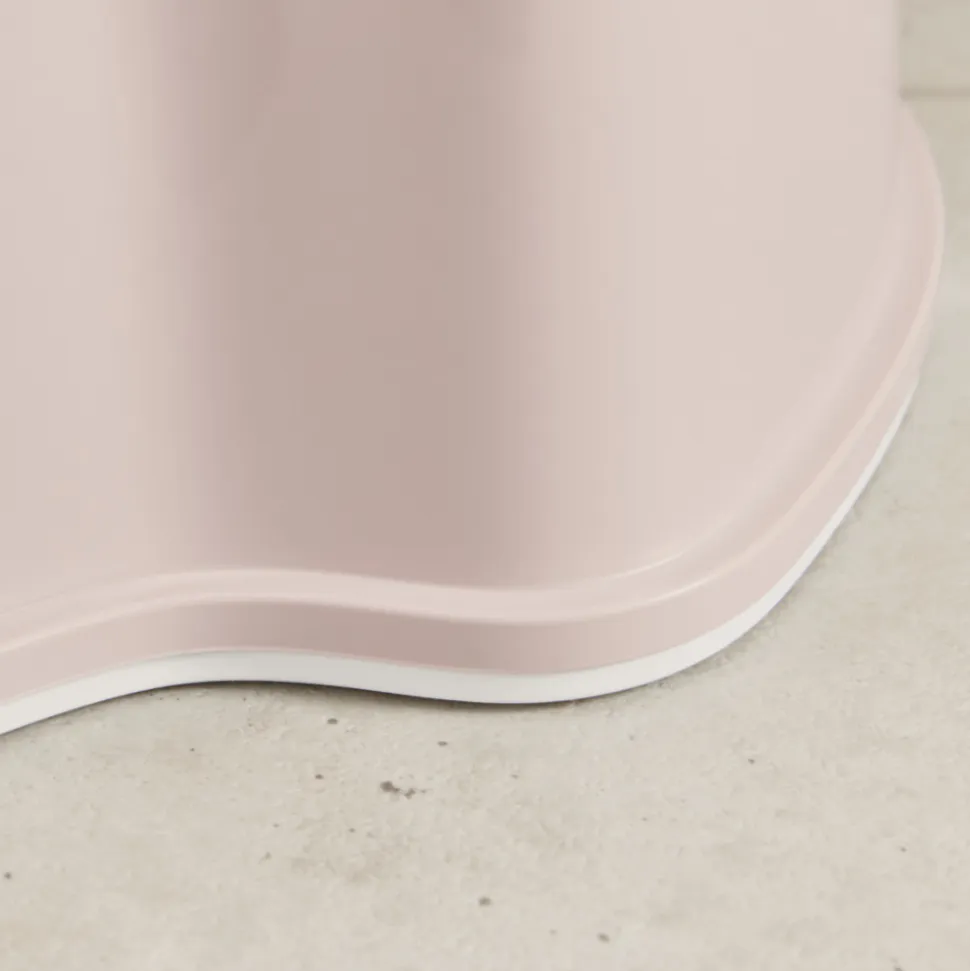 Pot fauteuil rose pastel et blanc