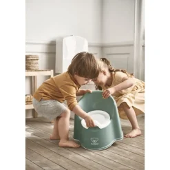 Pot fauteuil vert profond et blanc