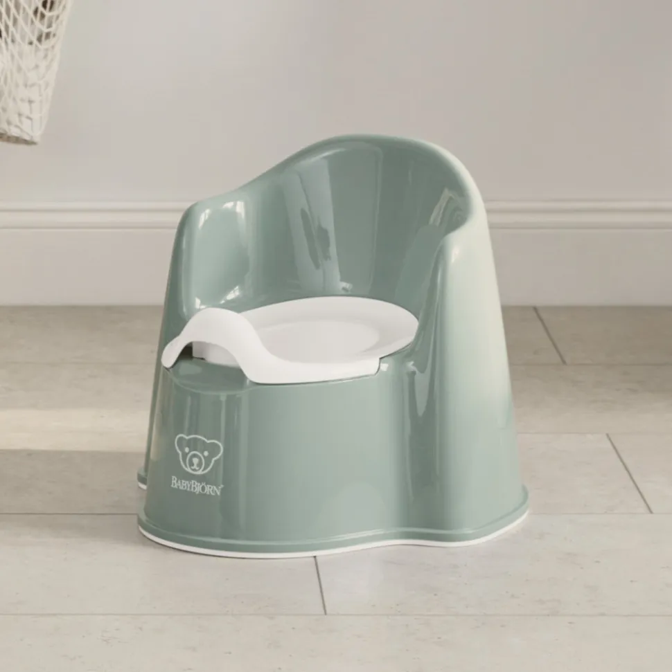 Pot fauteuil vert profond et blanc