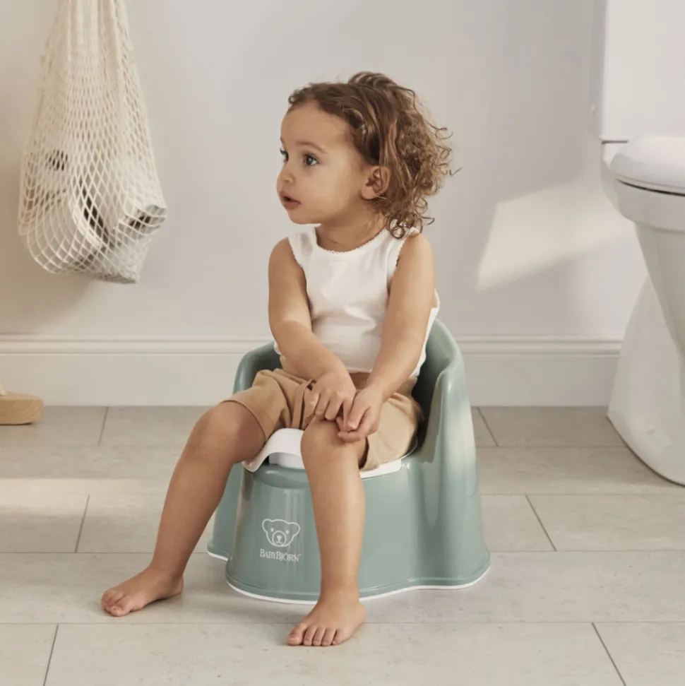 Pot fauteuil vert profond et blanc