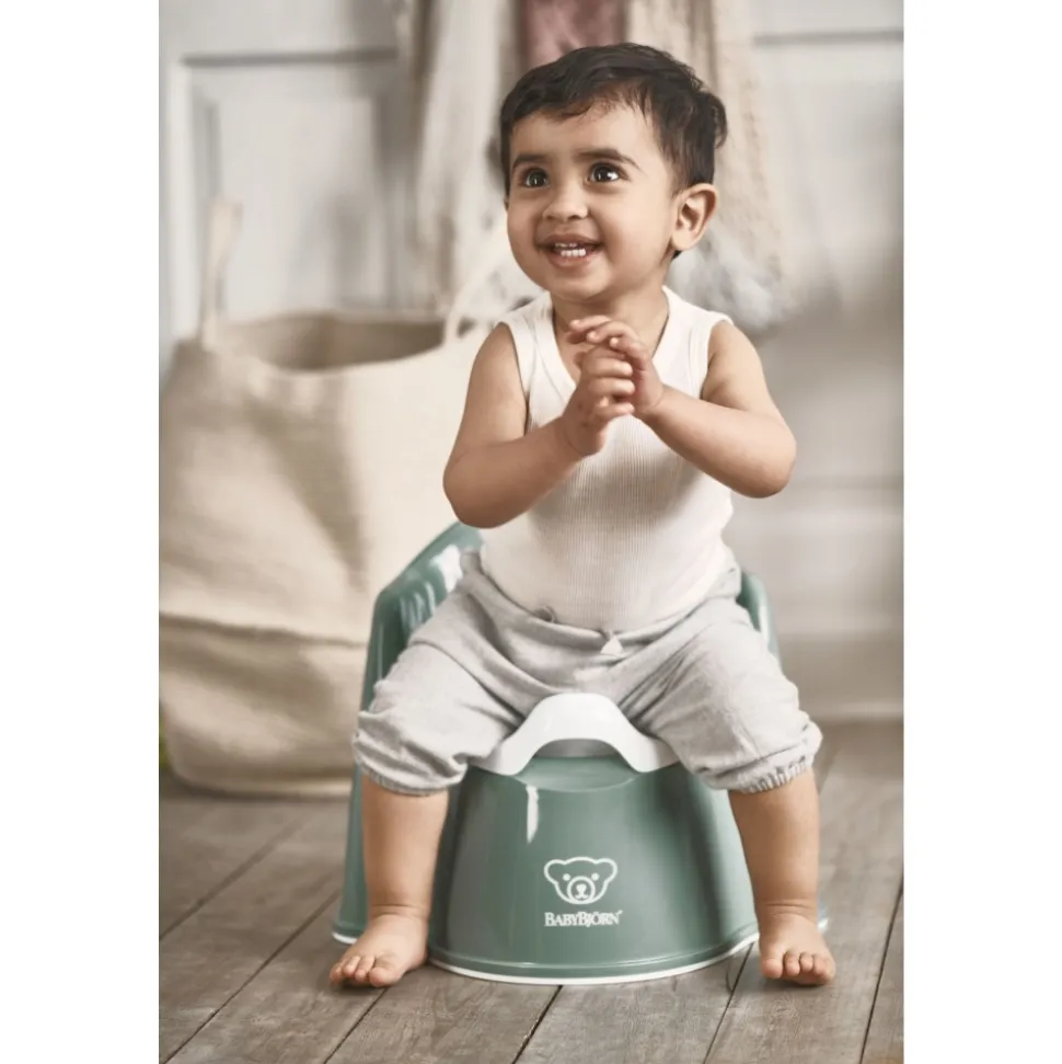 Pot fauteuil vert profond et blanc