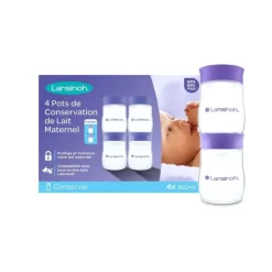 Pots de conservation lait maternel 4x160ml