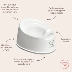 Pot smart blanc et gris