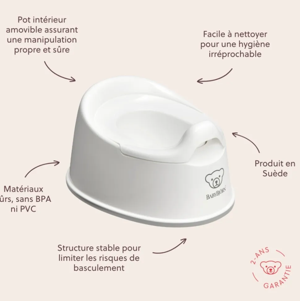Pot smart blanc et gris