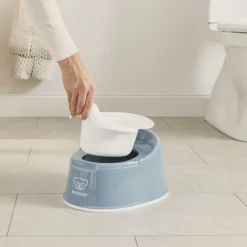 Pot smart bleu profond et blanc